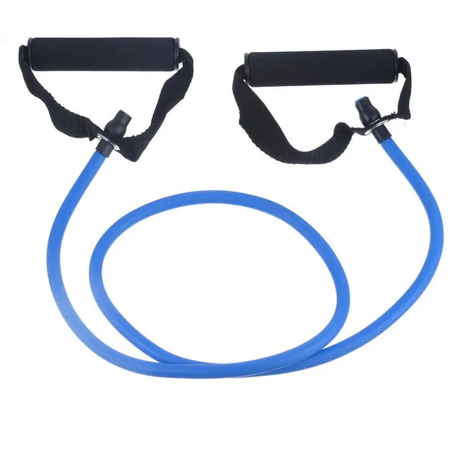 120cm Yoga Pull Rope Fitness Resistance Bands Exercise Tubes Practical Training Elastic Band Rope Yoga Workout Cordages 1PC