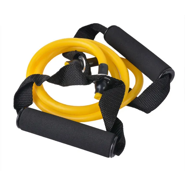 120cm Yoga Pull Rope Fitness Resistance Bands Exercise Tubes Practical Training Elastic Band Rope Yoga Workout Cordages 1PC