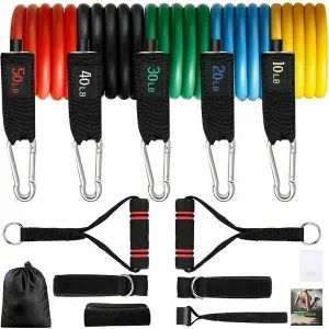 13-Pcs Intey Resistance Band Home Workout Set with Handles, Door Anchor, and Ankle Straps