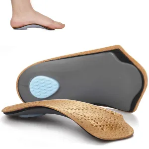 3/4 Length Orthotic Insoles, Half Plantar Fasciitis Support with Metatarsal Pad Heel Cushion, Foot Shoe Inserts for Women and Men, High Arch Support for Flat Foot, 37/38 S| 37/38 EU
