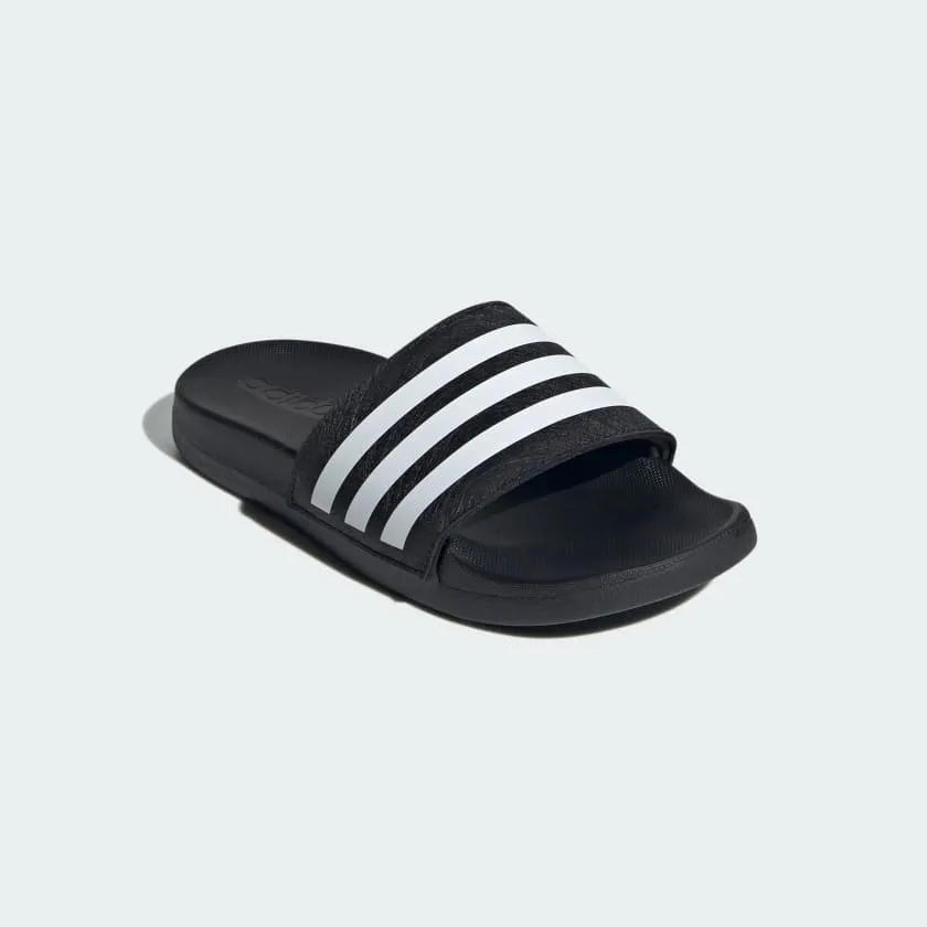 ADIDAS KIDS ADILETTE COMFORT BLACK/WHITE SLIDES