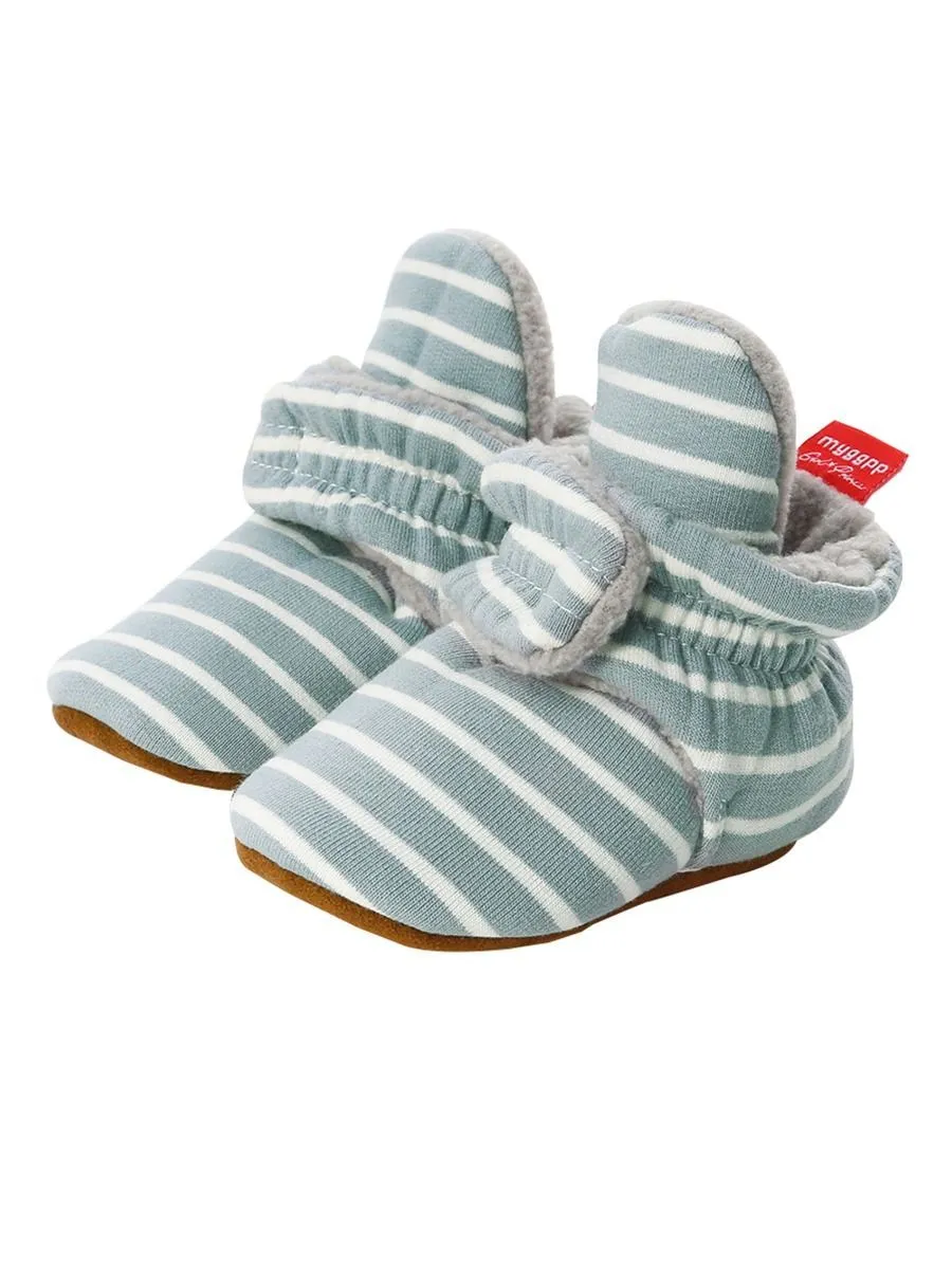 Adorable Baby Stripe Furry Pre-walker Shoes