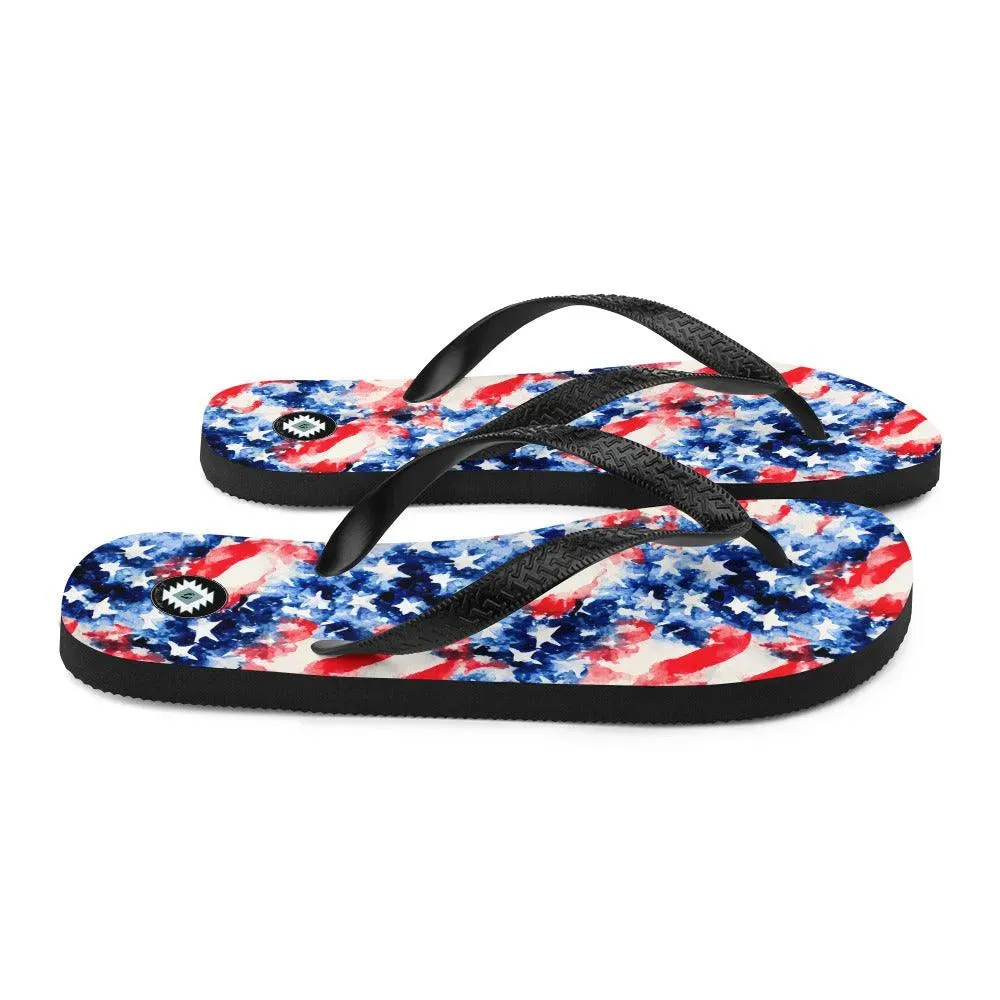 American Flag Flip Flops