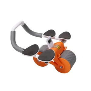Automatic Rebound Two-Wheel Four-Elbow Support Ab Training Roller Zr-818 -Orange