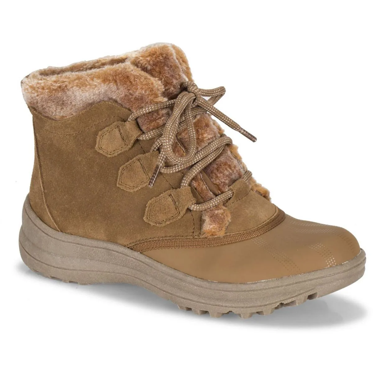 Baretraps Womens Augustina Suede Faux Fur Lined Winter & Snow Boots
