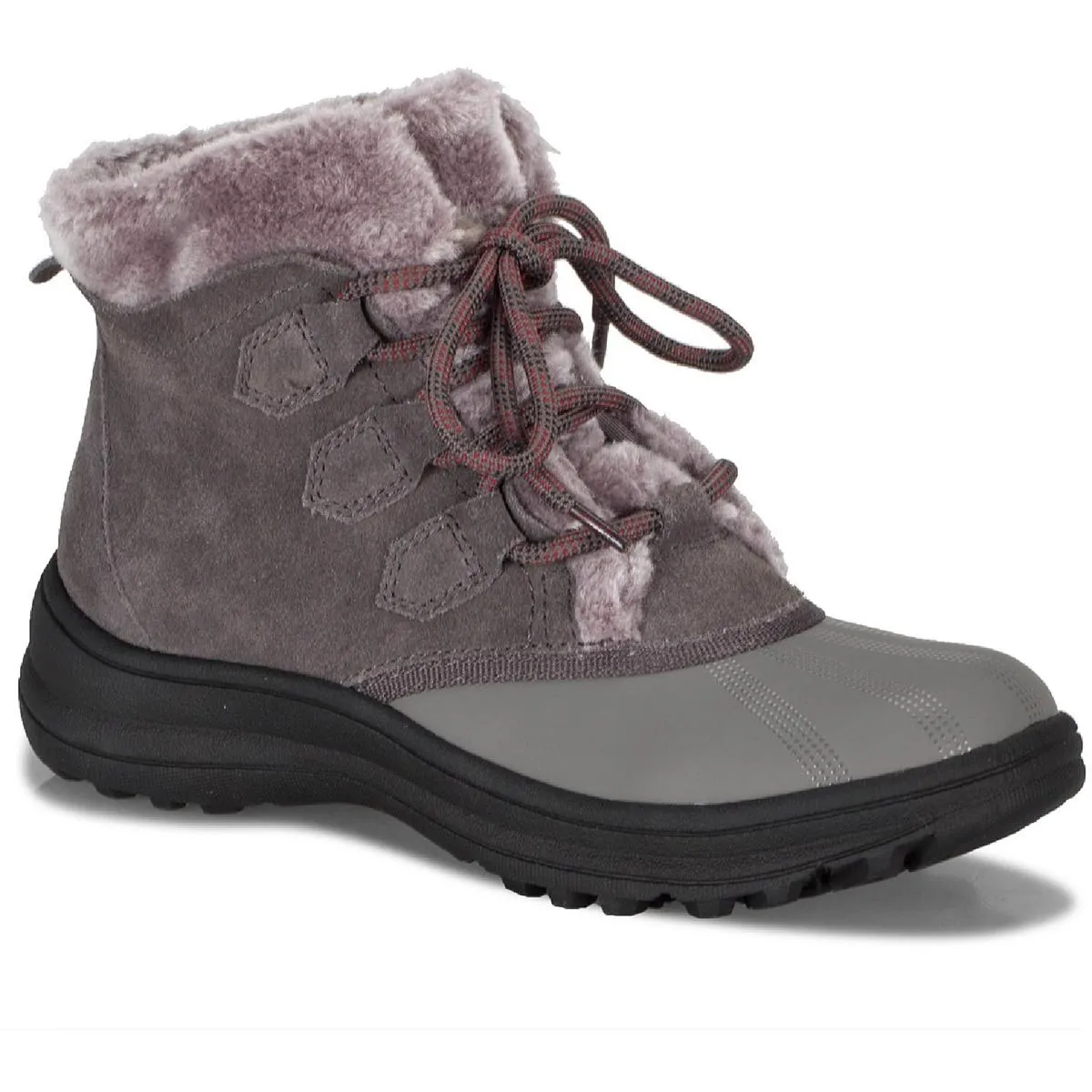 Baretraps Womens Augustina Suede Faux Fur Lined Winter & Snow Boots