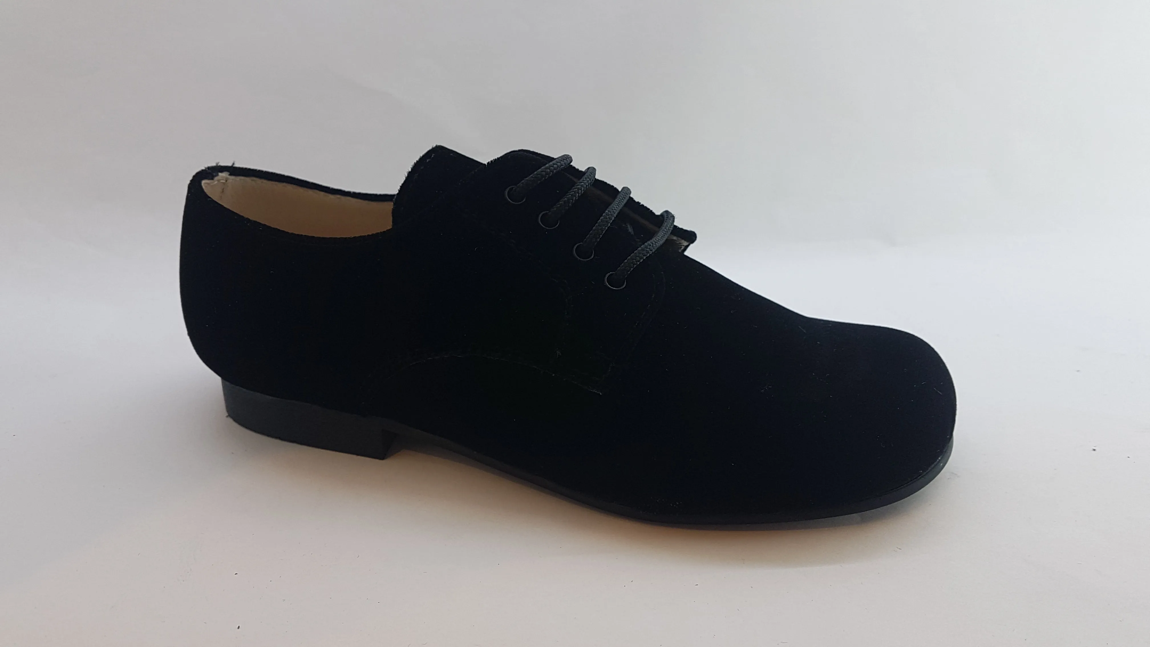 Beberlis Black Velvet Oxford Dress Shoes