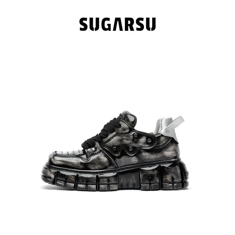 Black Glossy Butterfly Board Shoes