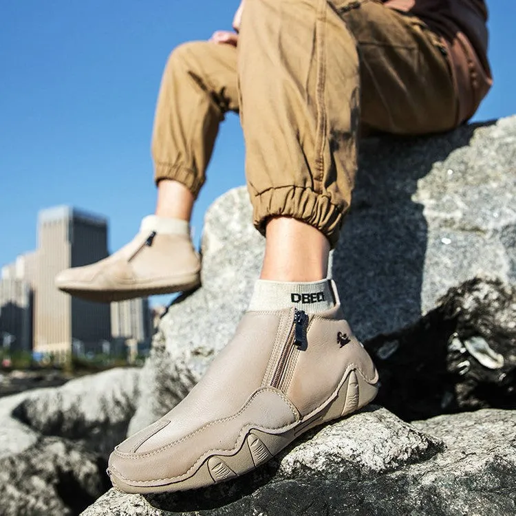 Bootara Men's High-Top Martin Boots Winter Warmth and Durability Large Size Outdoor Casual Footwear