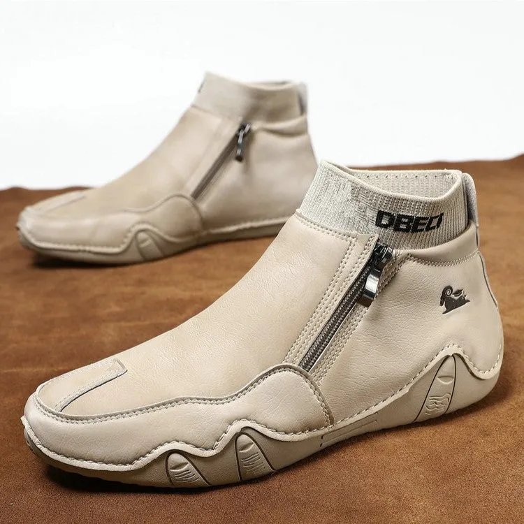 Bootara Men's High-Top Martin Boots Winter Warmth and Durability Large Size Outdoor Casual Footwear