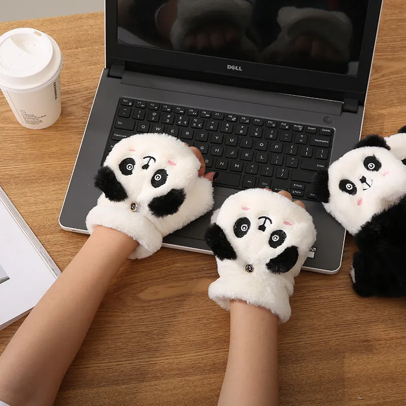 Cartoon Versatile Fleece-lined Warm Gloves