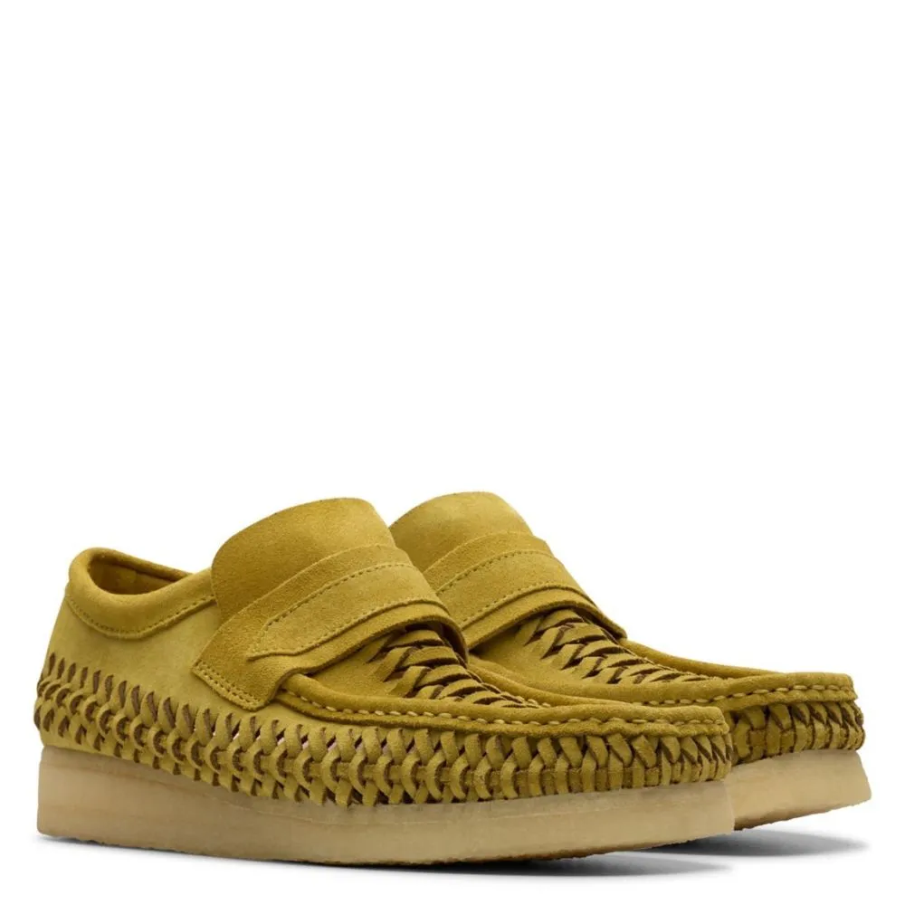 Clarks Men's WB Loafer Weave in Olive Suede