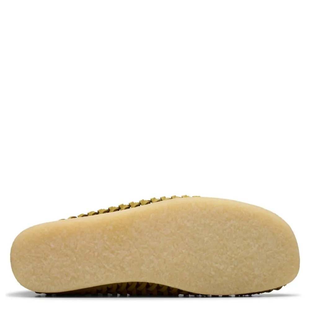 Clarks Men's WB Loafer Weave in Olive Suede