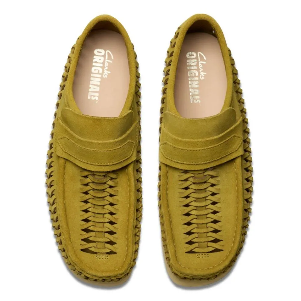 Clarks Men's WB Loafer Weave in Olive Suede