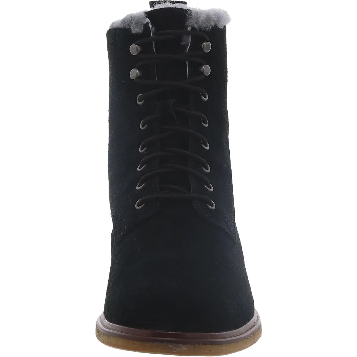 Clarks Womens Clarkdale Lace Suede Faux Fur Lined Ankle Boots