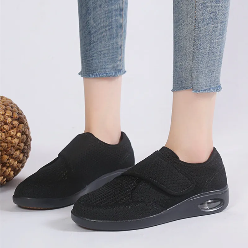 Cuzcare Women Orthopedic Shoes Breathable Soft Velcro Strap Standing All day Shoes
