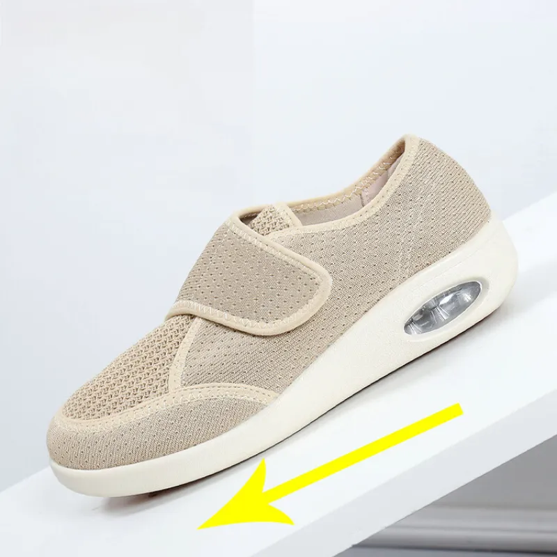 Cuzcare Women Orthopedic Shoes Breathable Soft Velcro Strap Standing All day Shoes