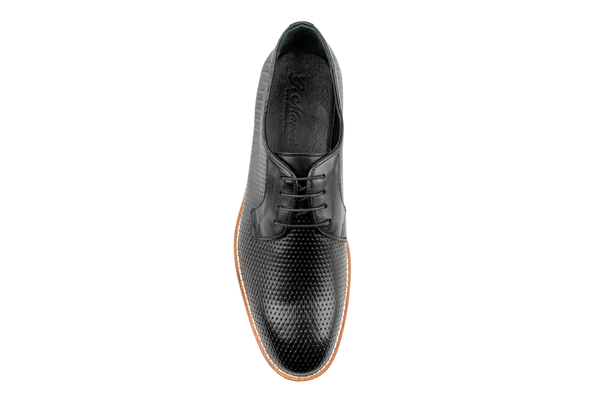 Debbano Fen Bonded Leather Derby Shoes, Men's Thick Sole Derby Sneakers, Business Casual, Work Dress Sneakers