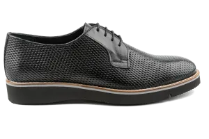 Debbano Fen Bonded Leather Derby Shoes, Men's Thick Sole Derby Sneakers, Business Casual, Work Dress Sneakers