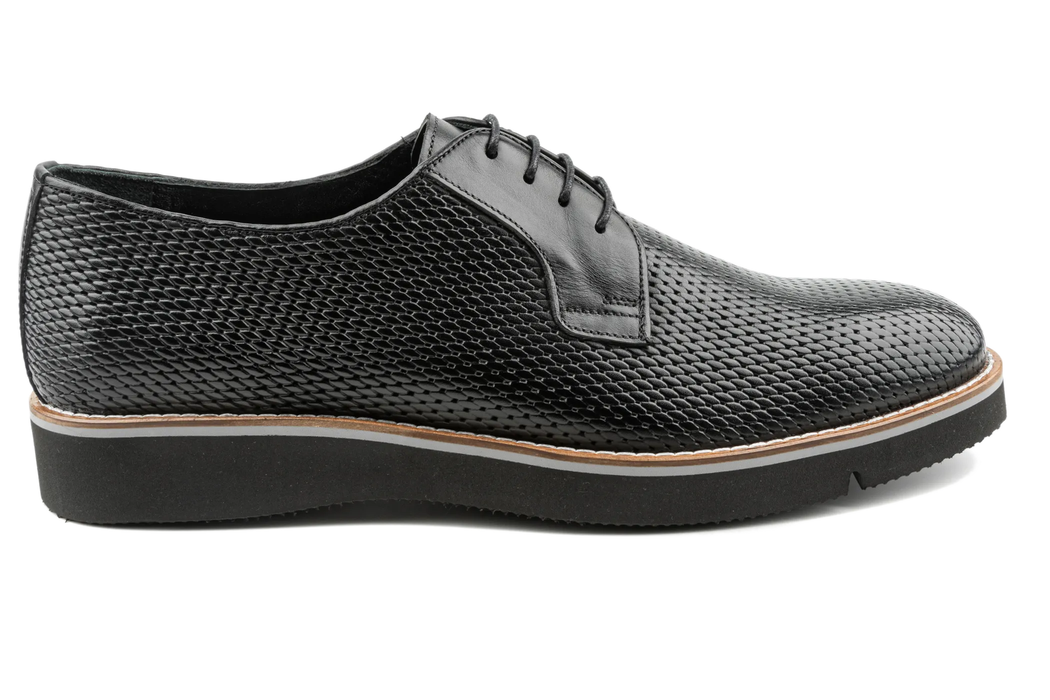 Debbano Fen Bonded Leather Derby Shoes, Men's Thick Sole Derby Sneakers, Business Casual, Work Dress Sneakers