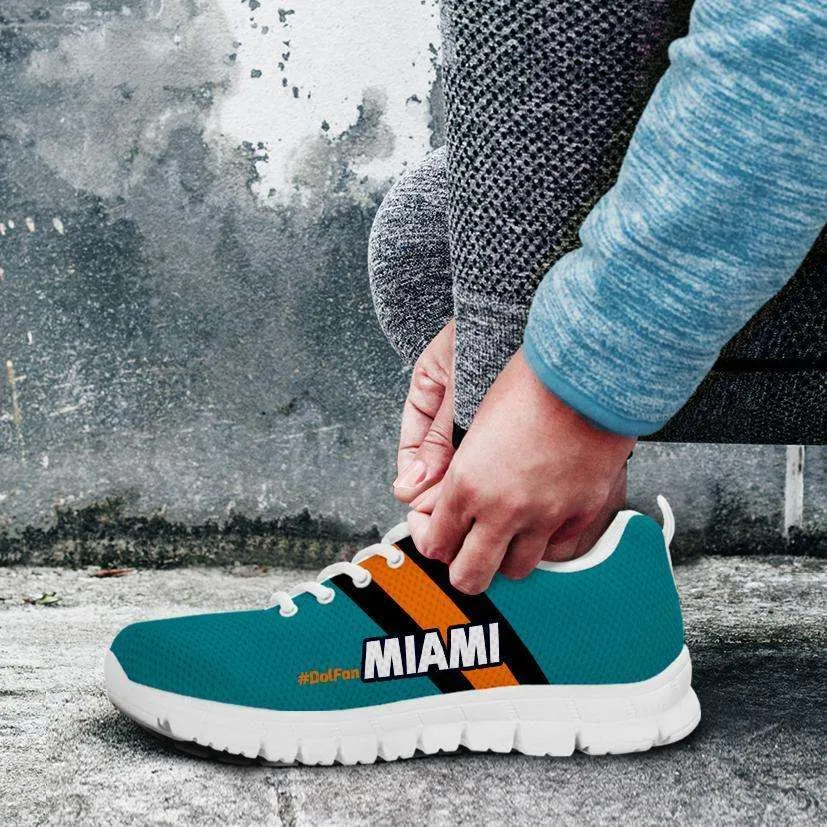 #Dolfan Miami Fan Mesh Fabric Running Shoes