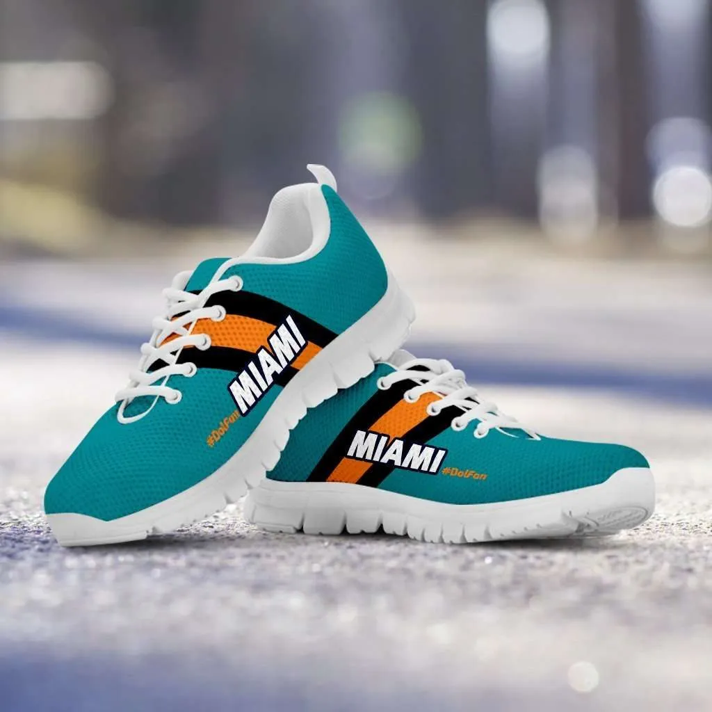 #Dolfan Miami Fan Mesh Fabric Running Shoes