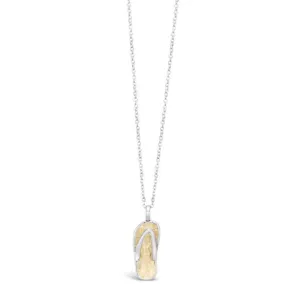 Dune Jewelry Sterling Silver Flip Flop Necklace