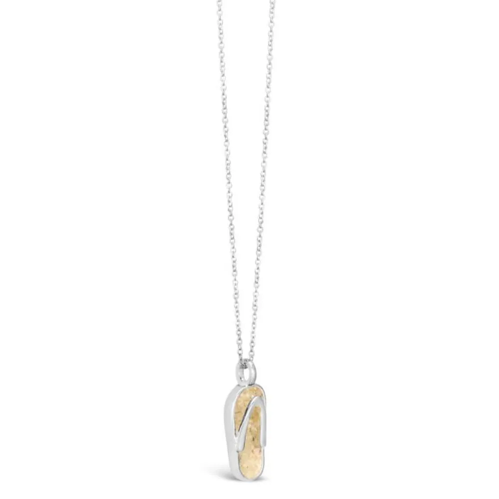 Dune Jewelry Sterling Silver Flip Flop Necklace