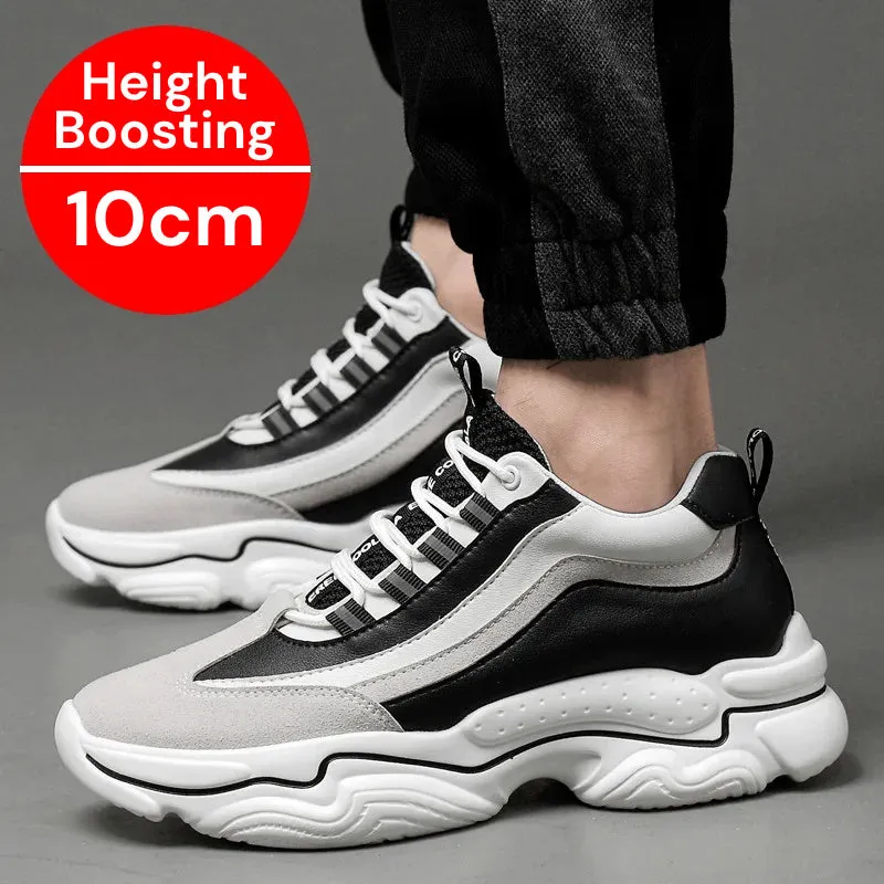 Elevator Sneakers 10cm or 8cm Height Boosting Sports Skyscraper Shoes Stand Tall