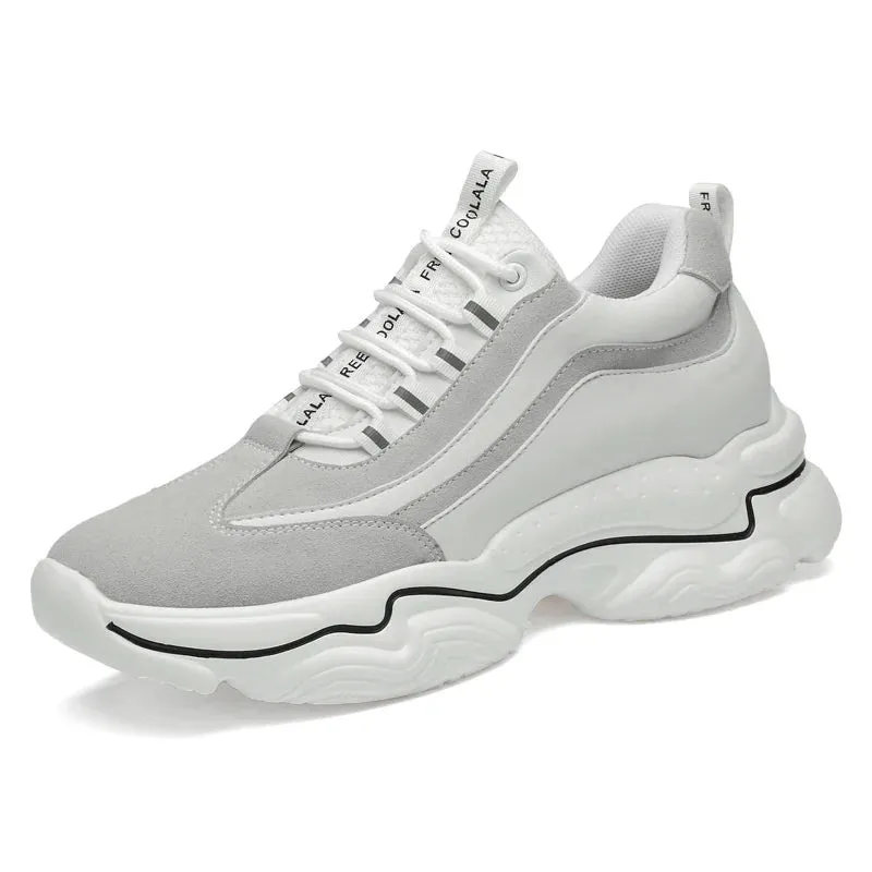 Elevator Sneakers 10cm or 8cm Height Boosting Sports Skyscraper Shoes Stand Tall