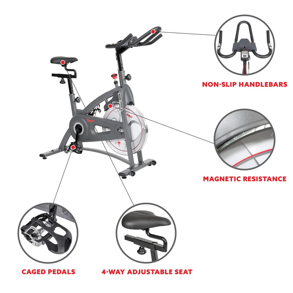 Endurance Belt Drive Magnetic Indoor Exercise Cycle Bike