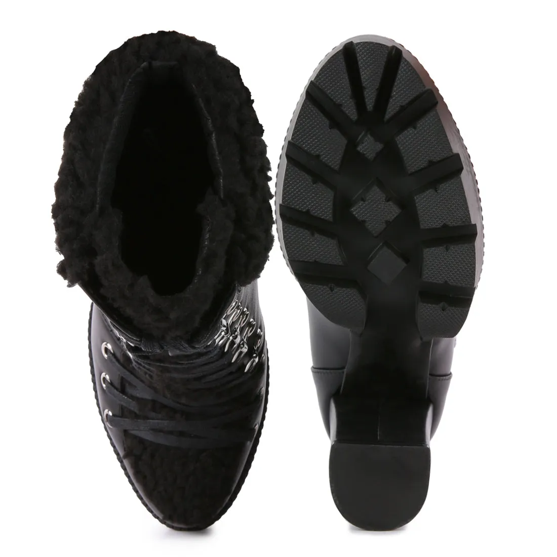 Fur Collared Ankle Boots