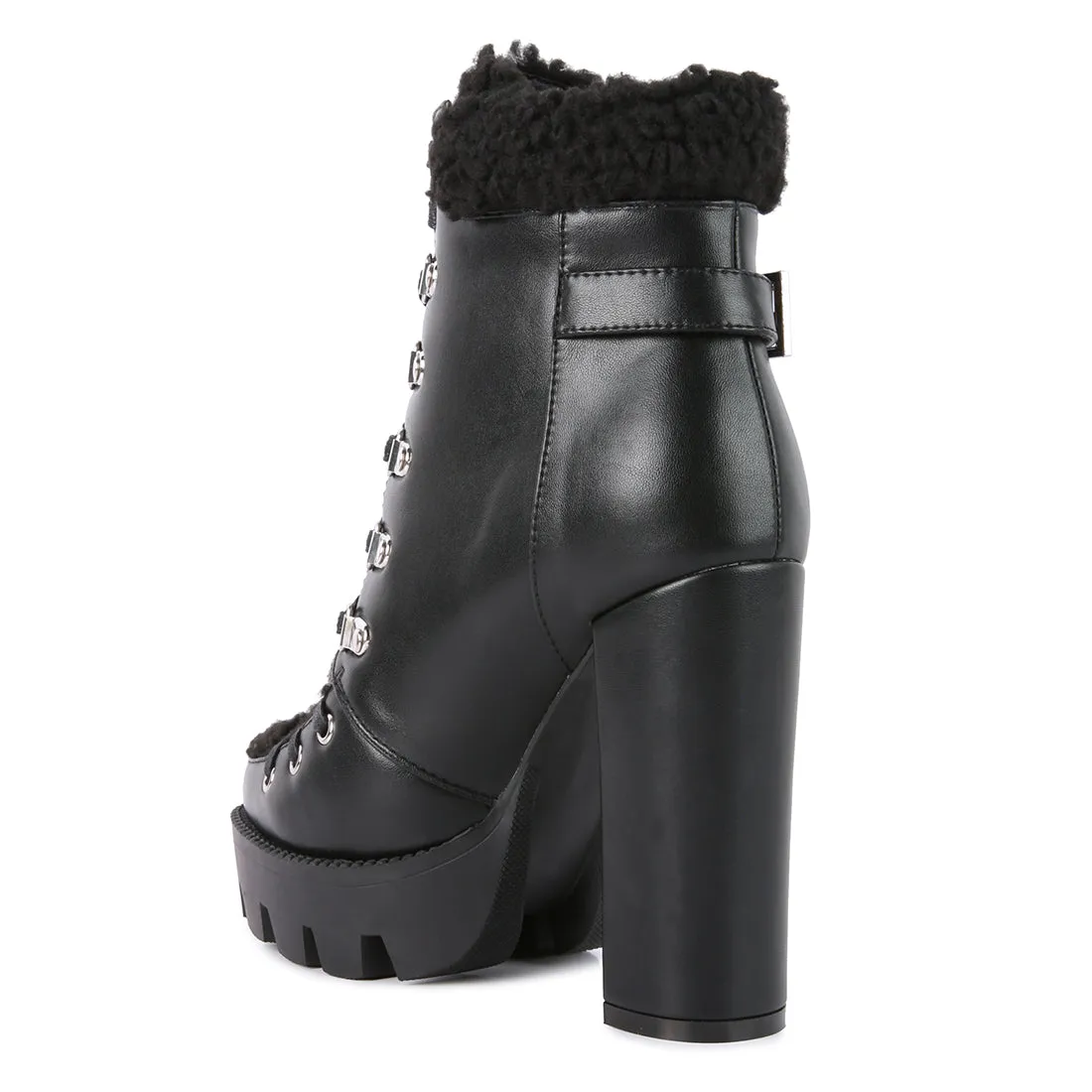 Fur Collared Ankle Boots