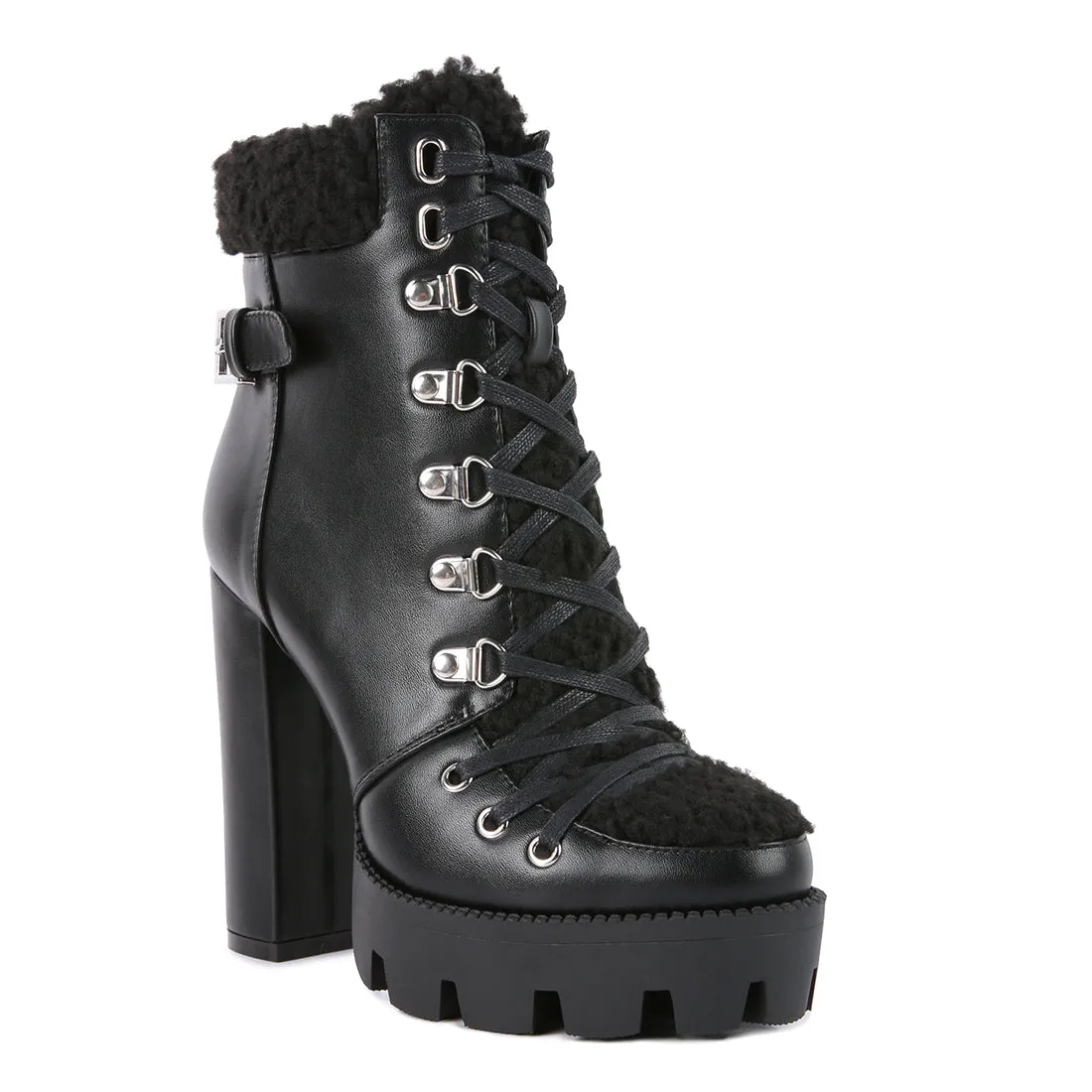 Fur Collared Ankle Boots