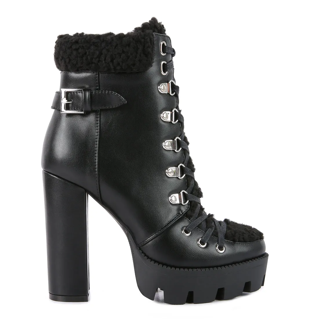 Fur Collared Ankle Boots