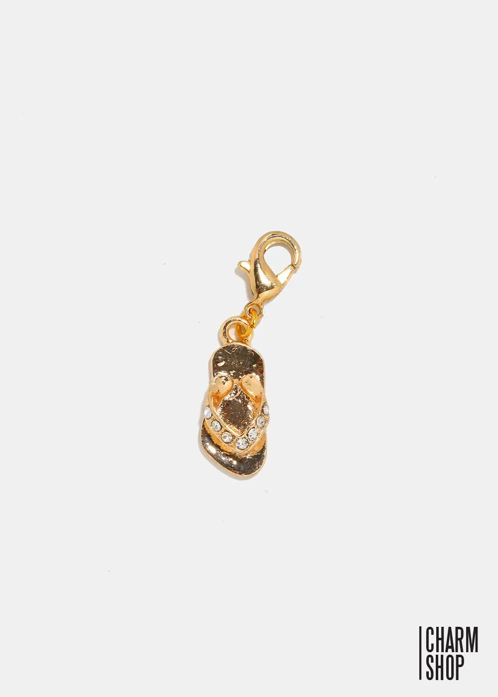 Golden Flip Flop Dangle Charm