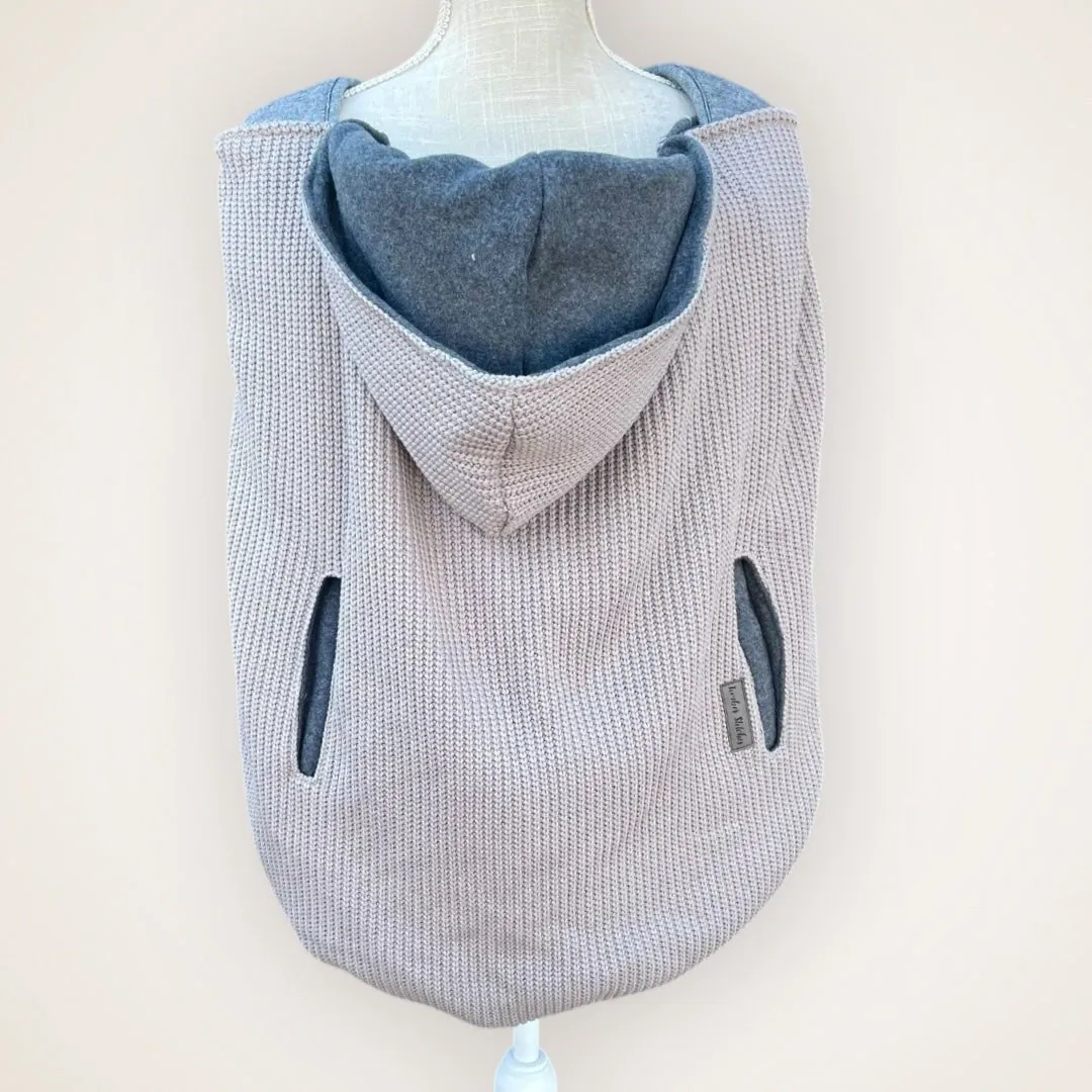 Gray Chunky Knitted- Sweater Knit Carrier Cover