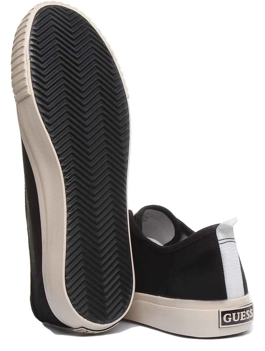 Guess New Winners Lo Men's Lace Up Sneakers In Black
