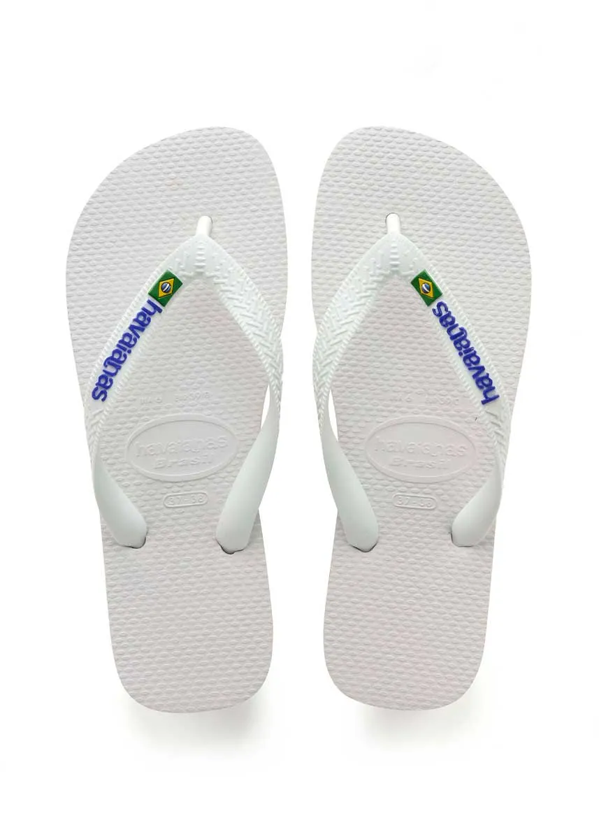 Havaianas Brasil Logo In White