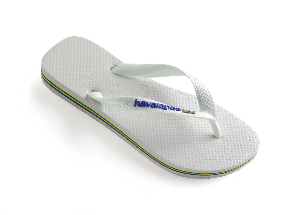 Havaianas Brasil Logo In White