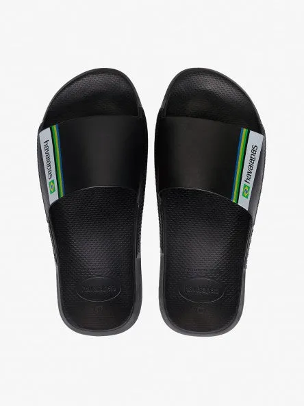 HAVAIANAS SLIDE BRASIL - BLACK - 4147319 - BLACK