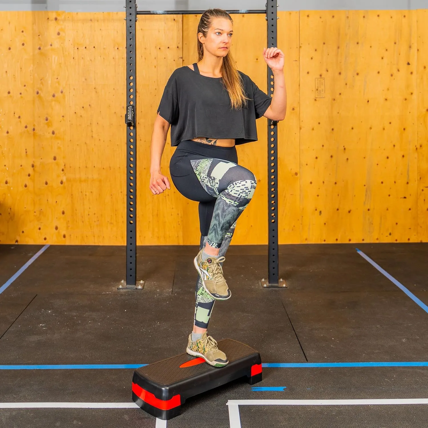 Indoor Fitness Stepper Platform With Detachable Pedal Height Adjustments