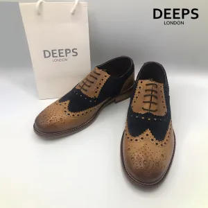 JIM LONDON BROGUES HANDCRAFTED GATSBY MEN'S SHOES TANNAVY