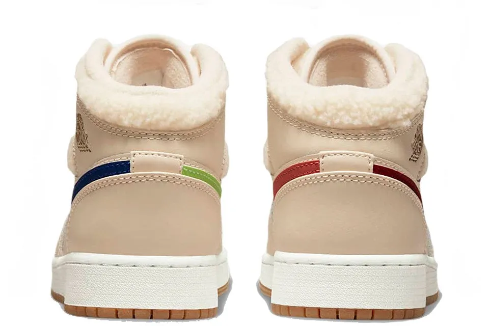 JORDAN 1 MID FLEECE PEARL WHITE (GS)