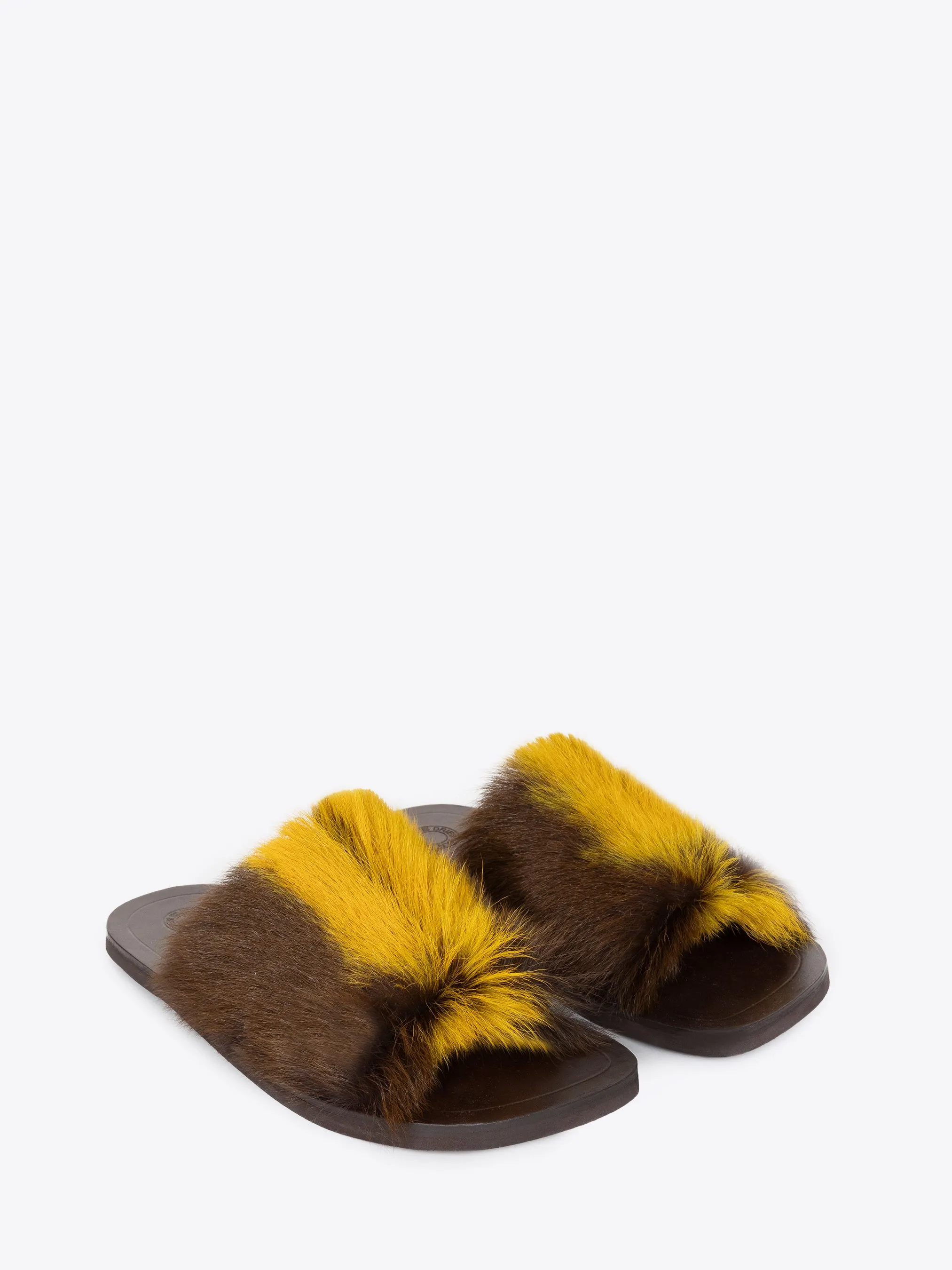 Leather slides