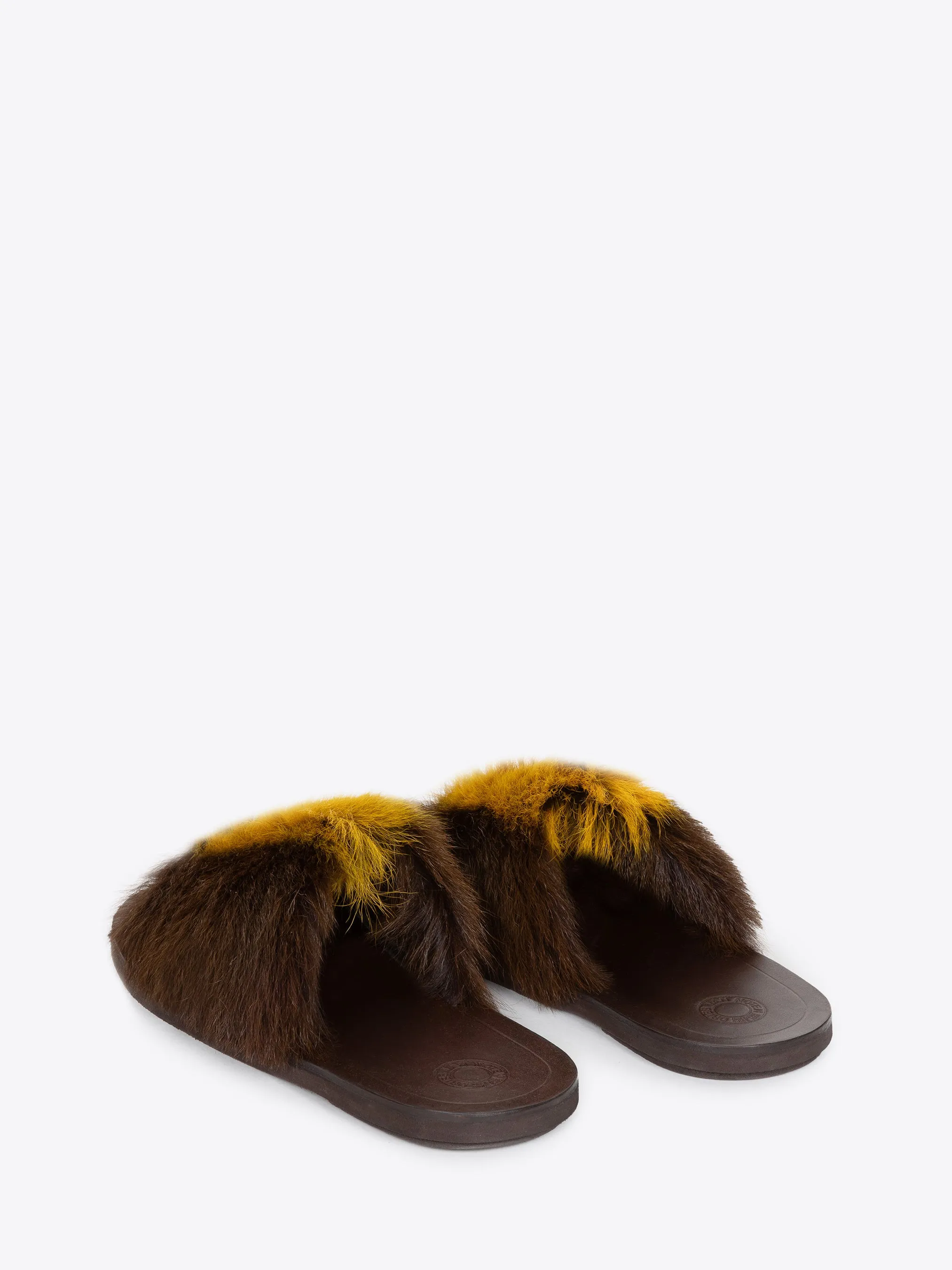 Leather slides