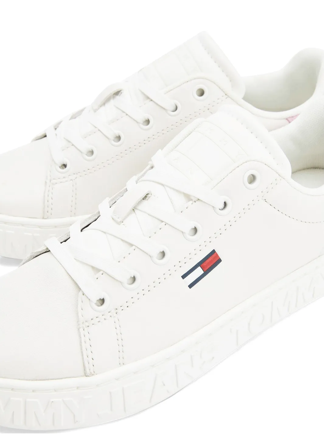 LOGO MIDSOLE LEATHER LOW TOP TRAINERS
