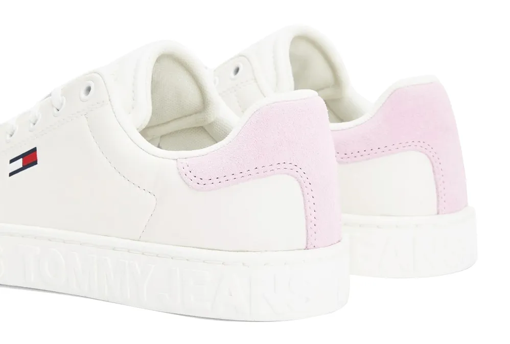 LOGO MIDSOLE LEATHER LOW TOP TRAINERS
