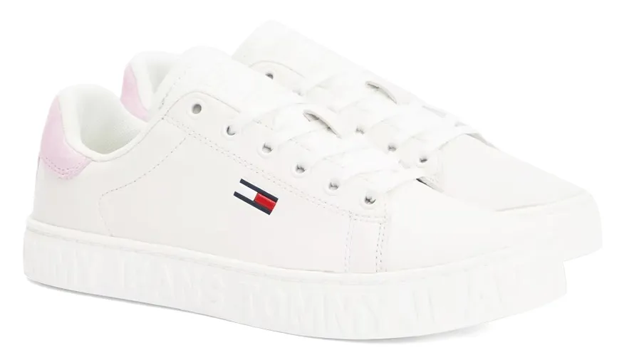 LOGO MIDSOLE LEATHER LOW TOP TRAINERS
