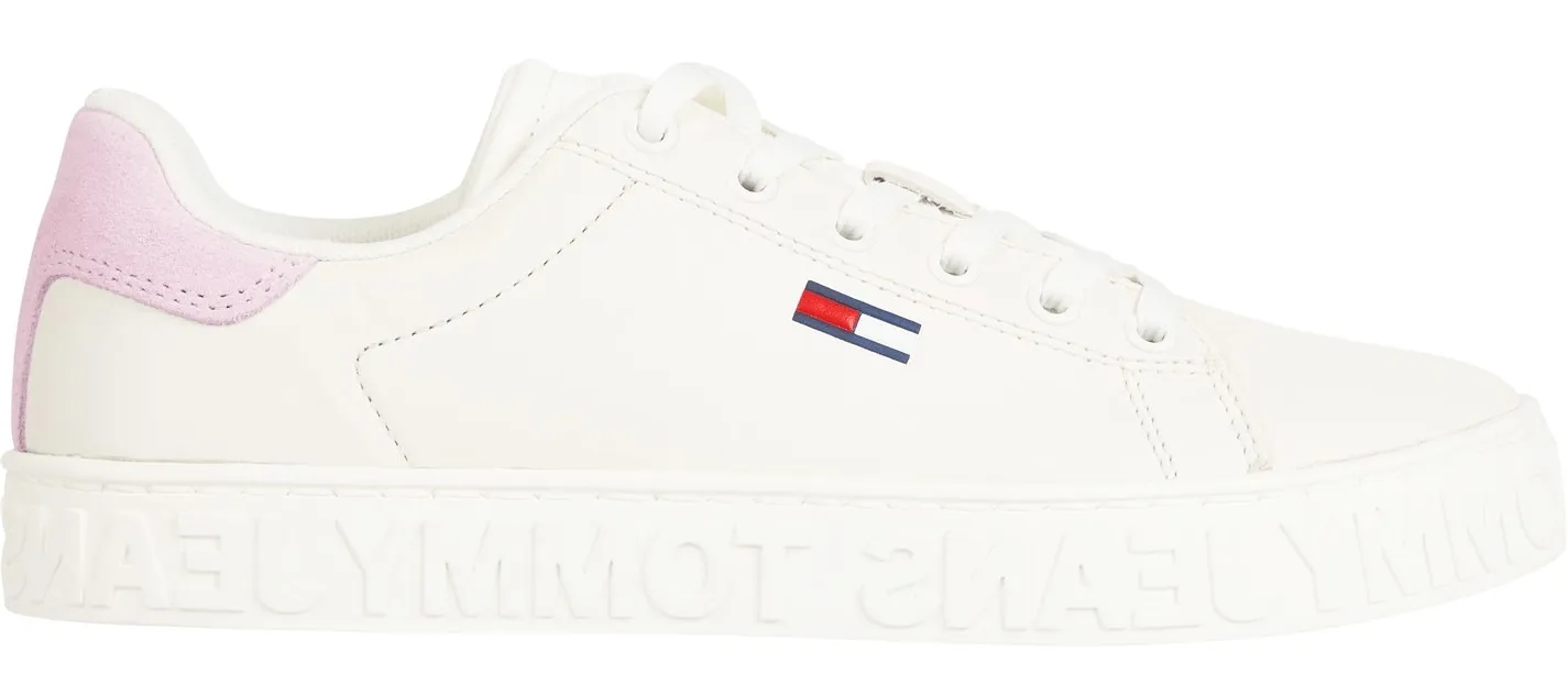 LOGO MIDSOLE LEATHER LOW TOP TRAINERS